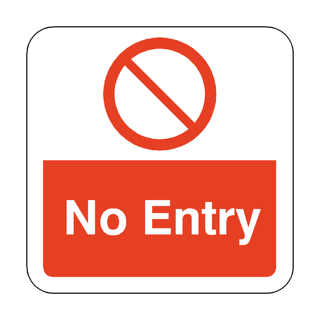 No Entry Floor Graphics Sticker - Pack of 1 | Safety-Label.co.uk