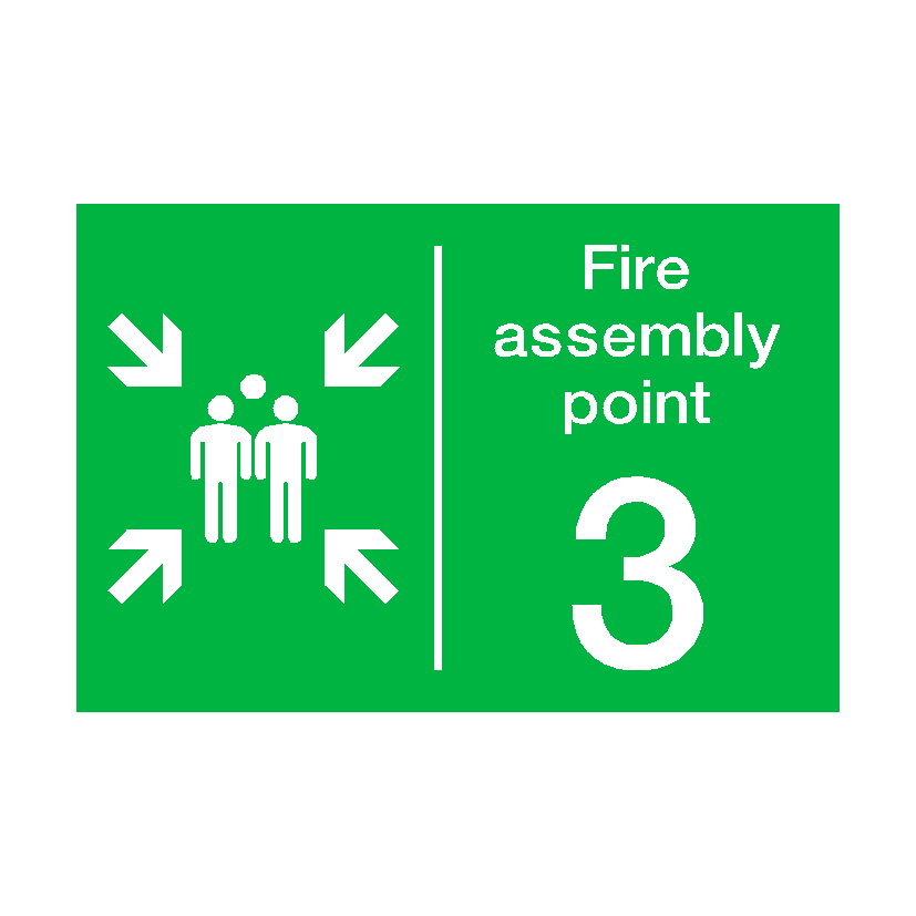 Fire Assembly Point Three Sign