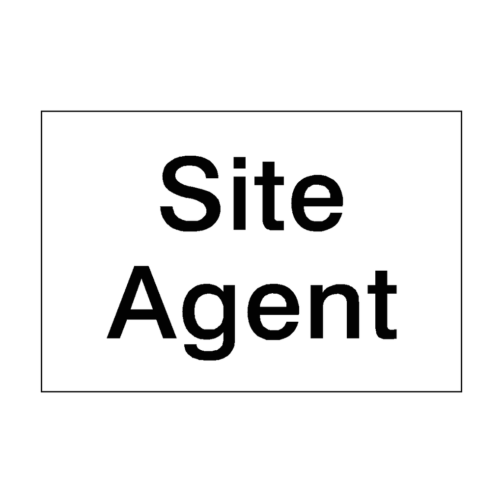 Site Agent Sign | Safety-Label.co.uk