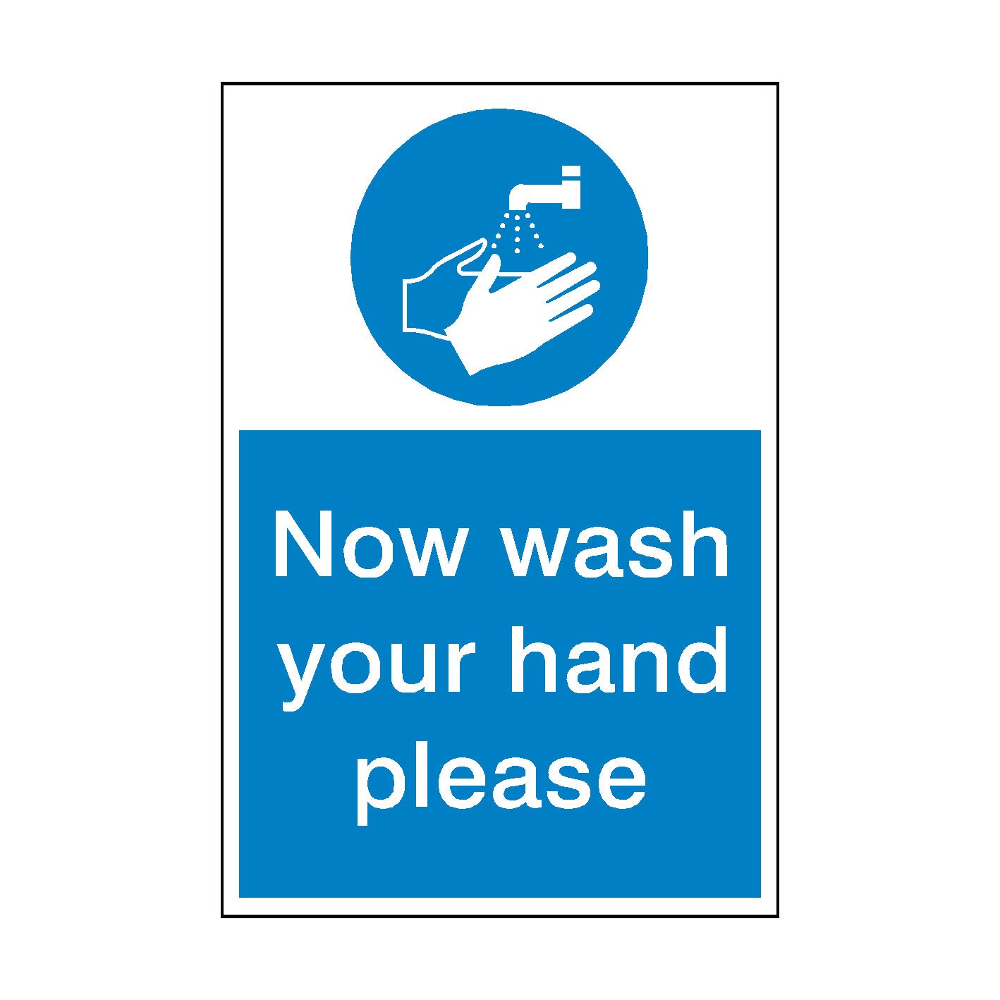 Now Wash Your Hands Sticker | Safety-Label.co.uk