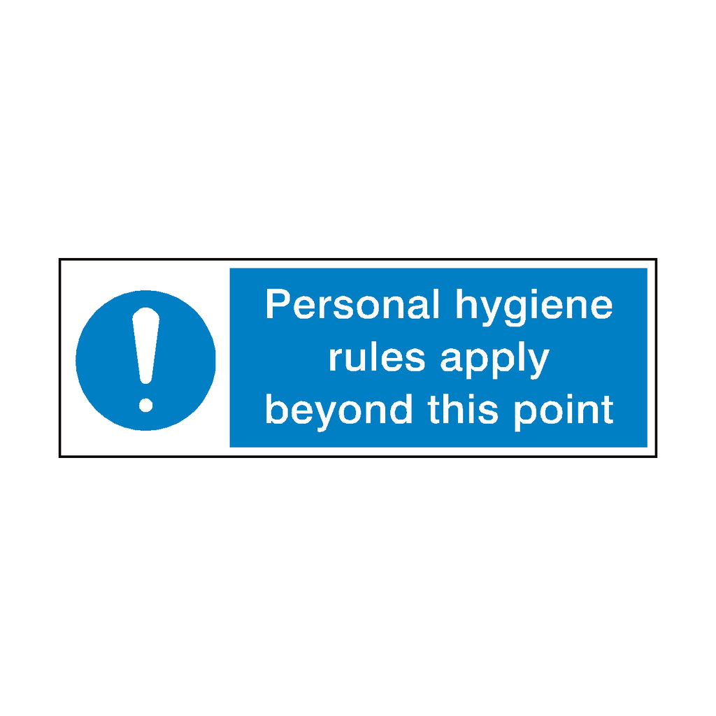 Personal Hygiene Rules Point Sticker | Safety-Label.co.uk