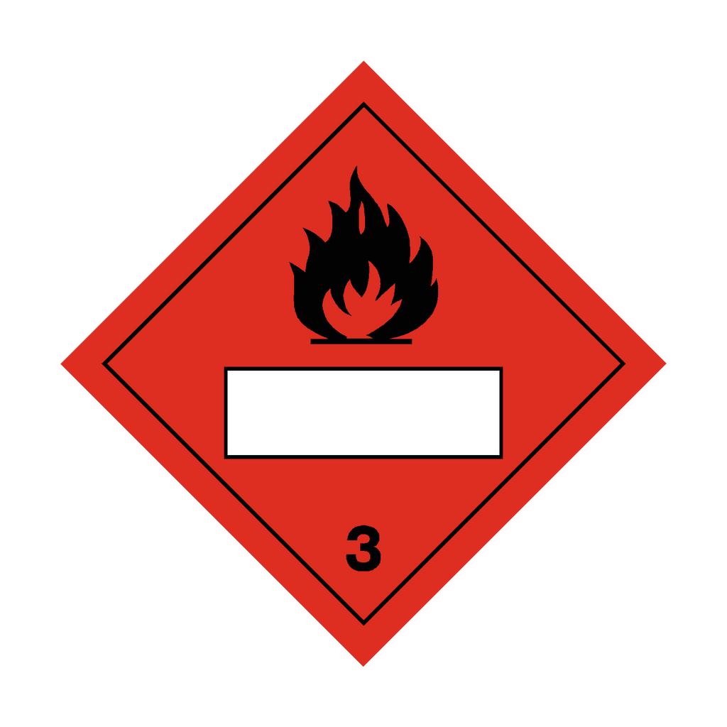 Flammable Text Box 3 Sticker | Safety-Label.co.uk