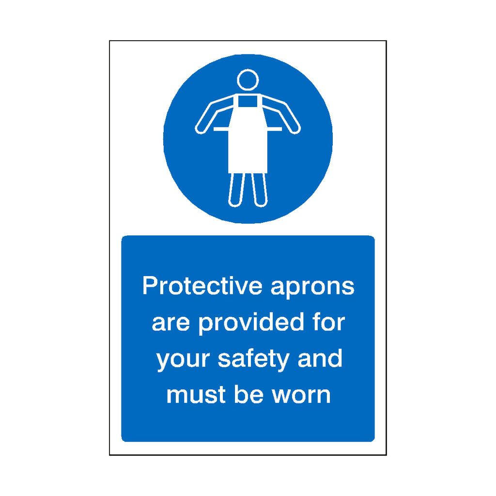 Protective Aprons Are Provided For Safety Sign | Safety-Label.co.uk