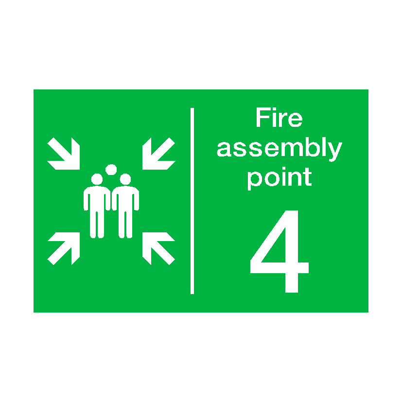 Fire Assembly Point Four Sign