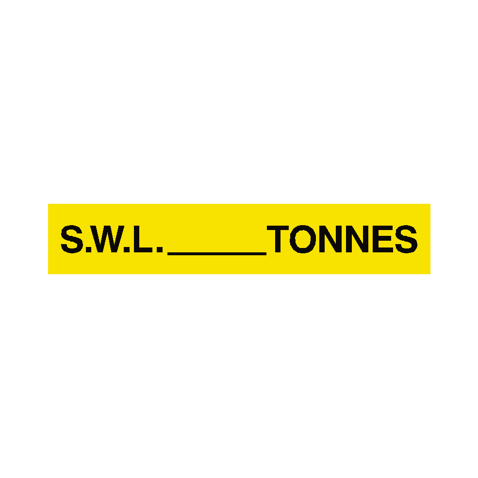 S.W.L Sign Tonnes Yellow | Safety-Label.co.uk