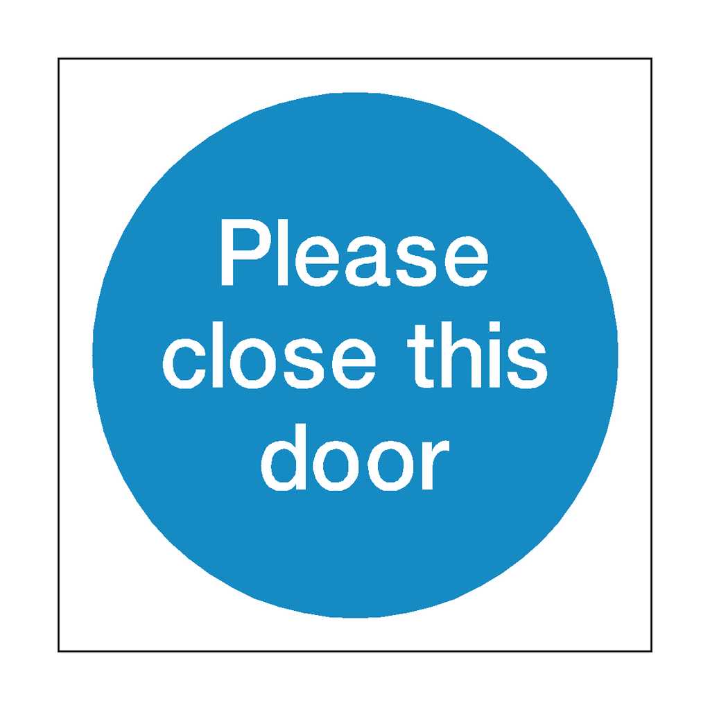 Please Close This Door Sticker