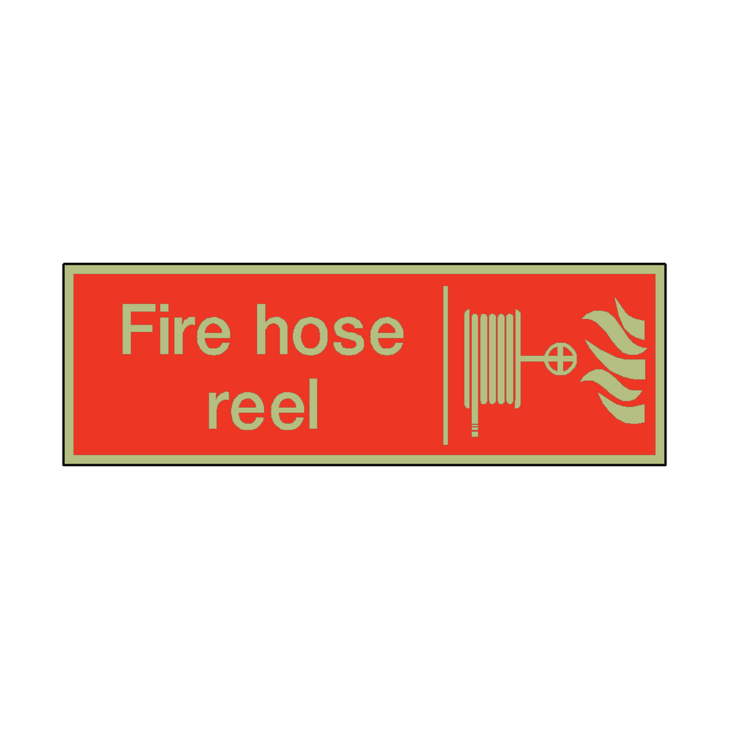 Photoluminescent Fire Hose Reel Safety Sign | Safety-Label.co.uk