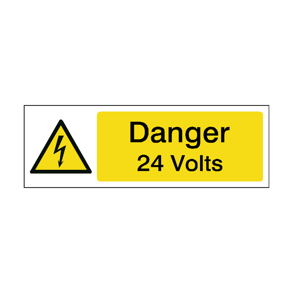 24 Volts Safety Sign | Safety-Label.co.uk