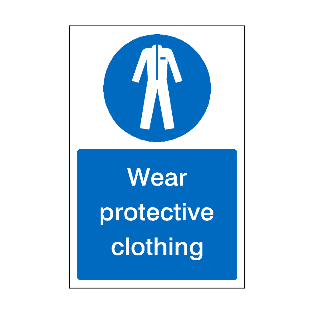 Wear Protective Clothing Sign | Safety-Label.co.uk