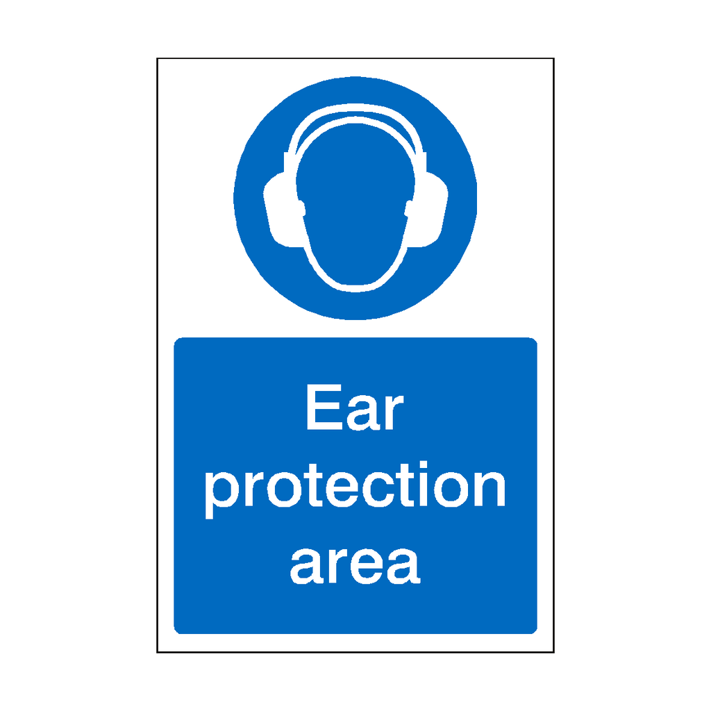 Ear Protection Area Sign | Safety-Label.co.uk