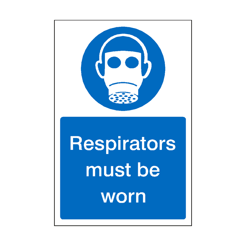 Respirators Must Be Worn Sign | Safety-Label.co.uk