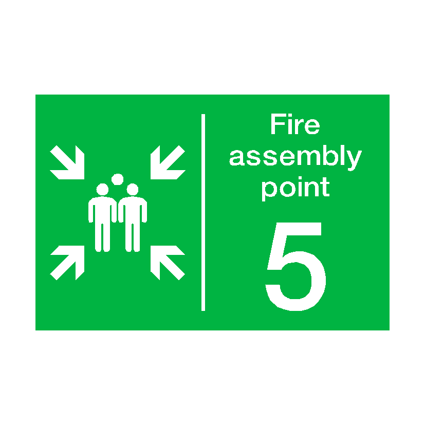 Fire Assembly Point Five Sign