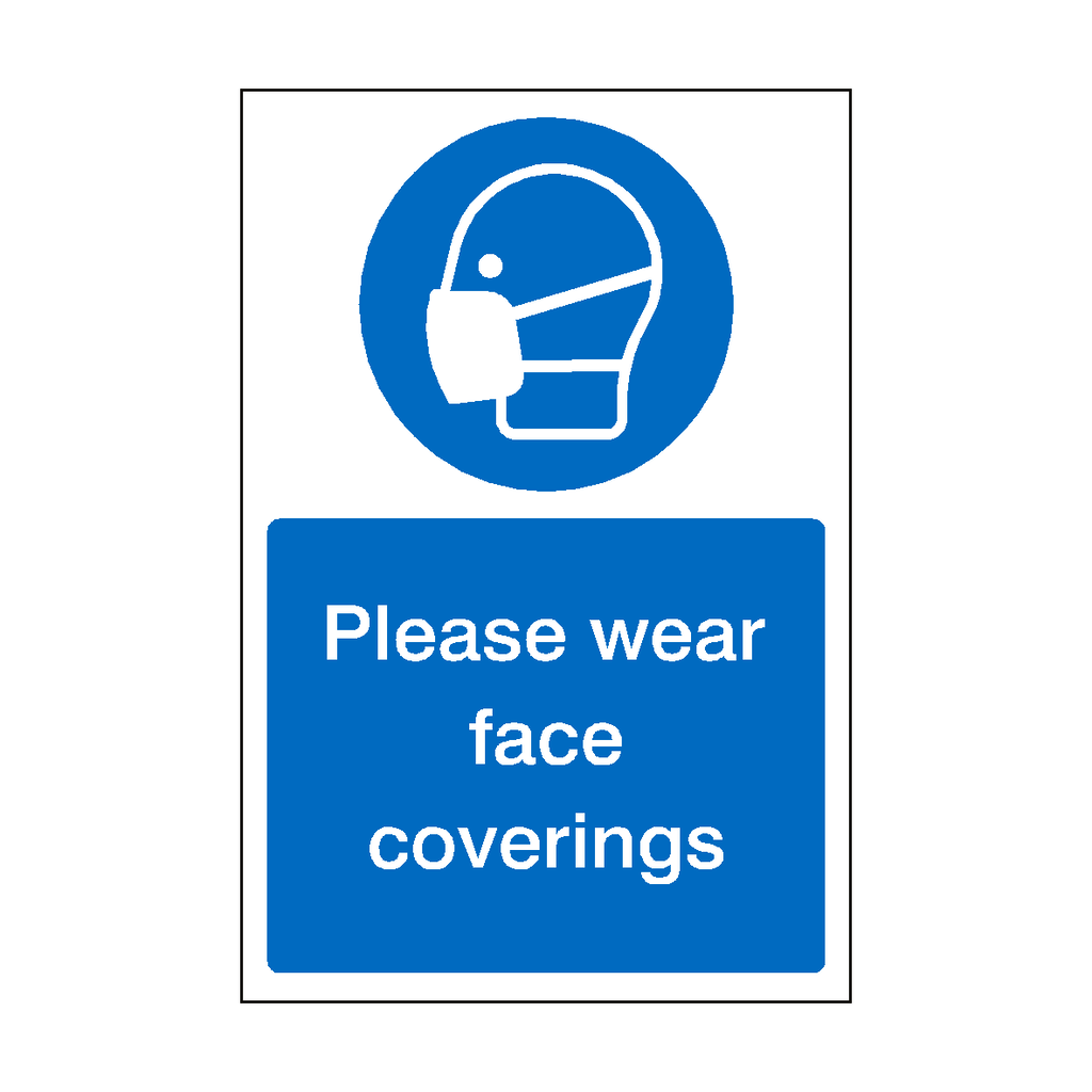 Wear Face Coverings Sign | Safety-Label.co.uk