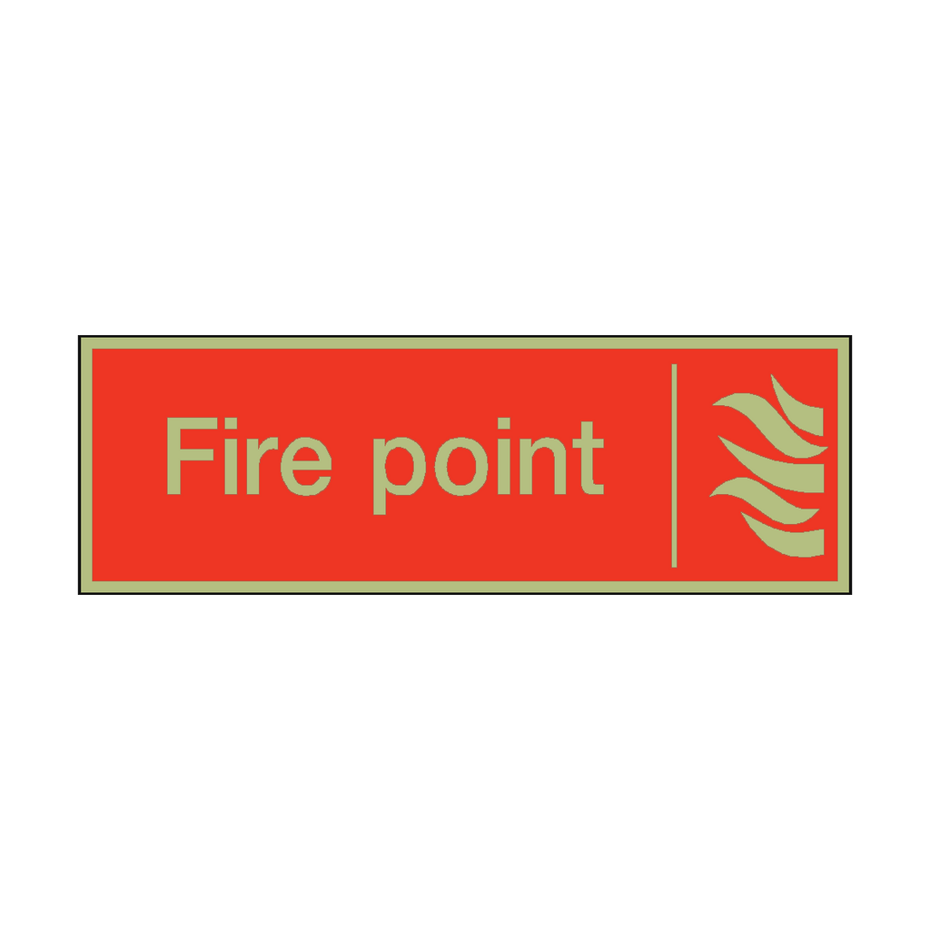 Photoluminescent Fire Point Safety Sign | Safety-Label.co.uk