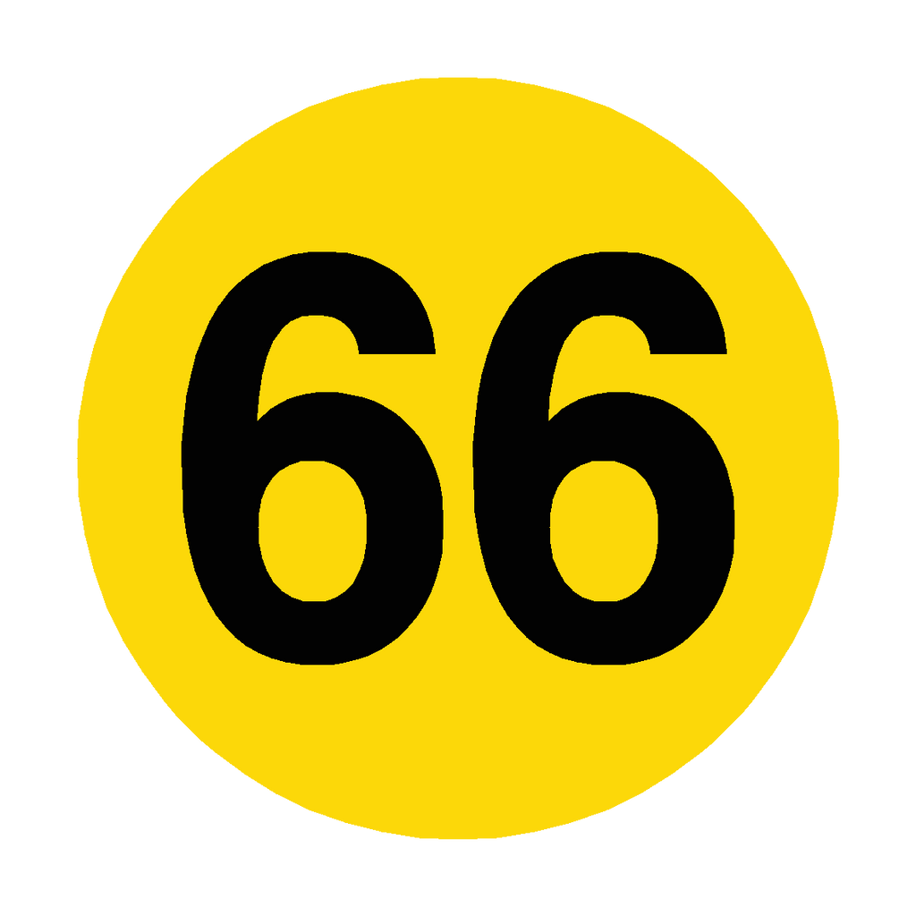 Number 66 Floor Marker | Safety-Label.co.uk