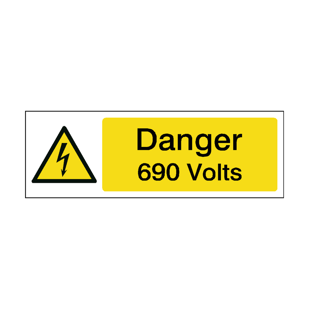 690 Volts Safety Sign | Safety-Label.co.uk