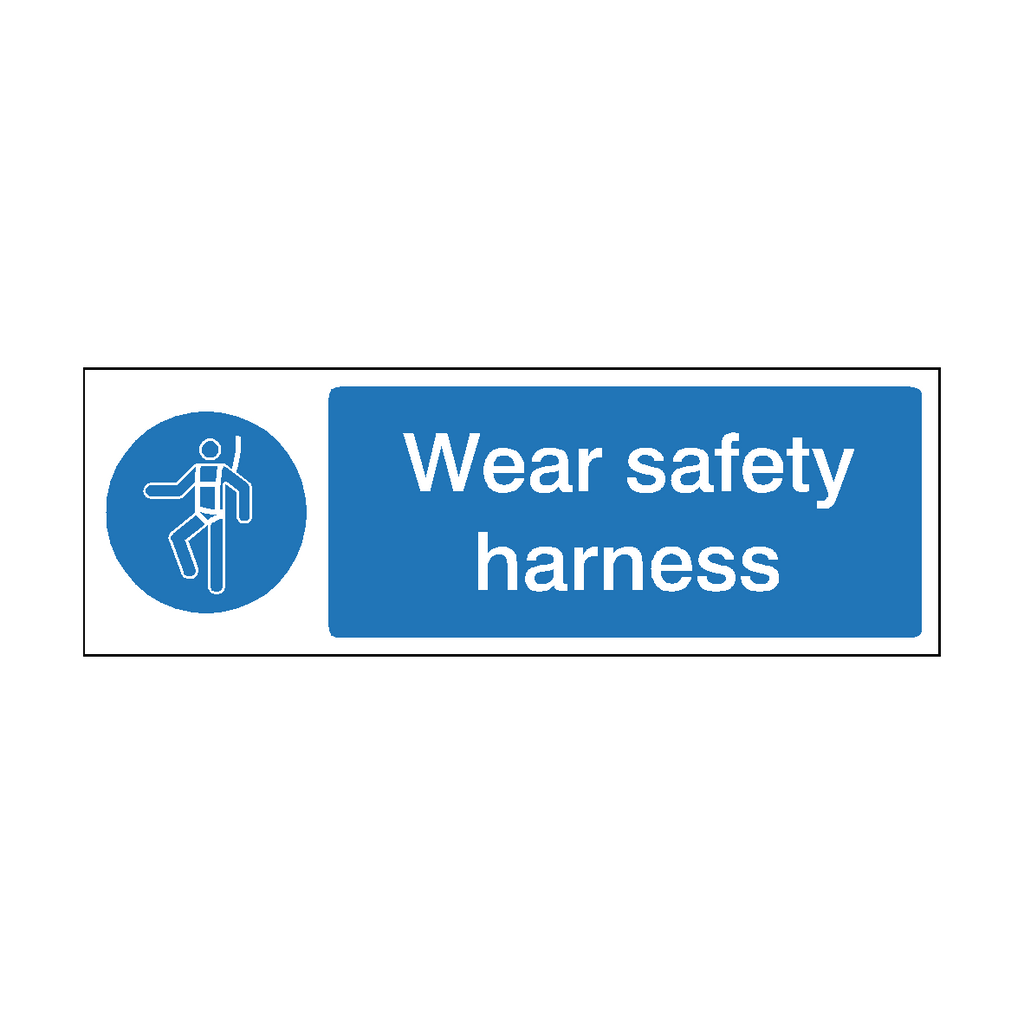 Wear Safety Harness Sign | Safety-Label.co.uk