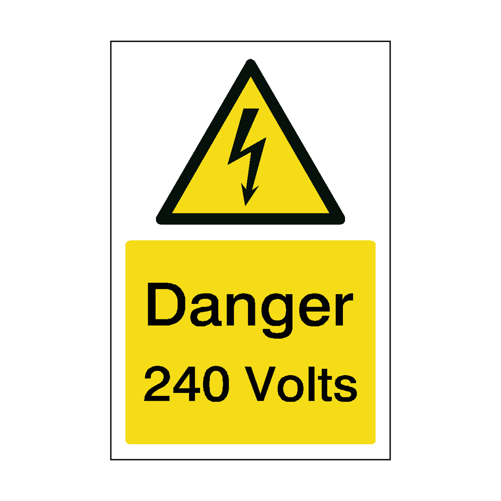 240 Volts Sticker | Safety-Label.co.uk