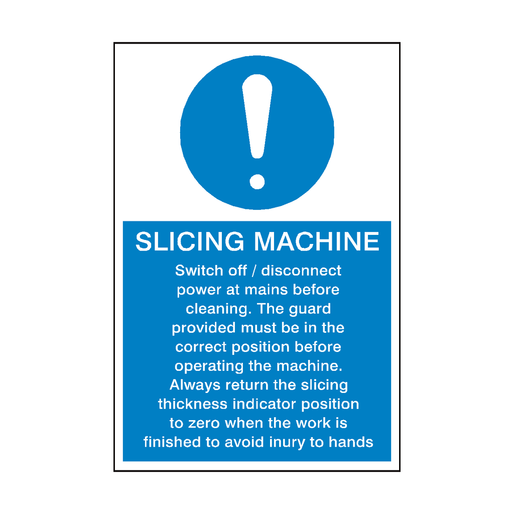 Slicing Machine Instructions Sticker | Safety-Label.co.uk