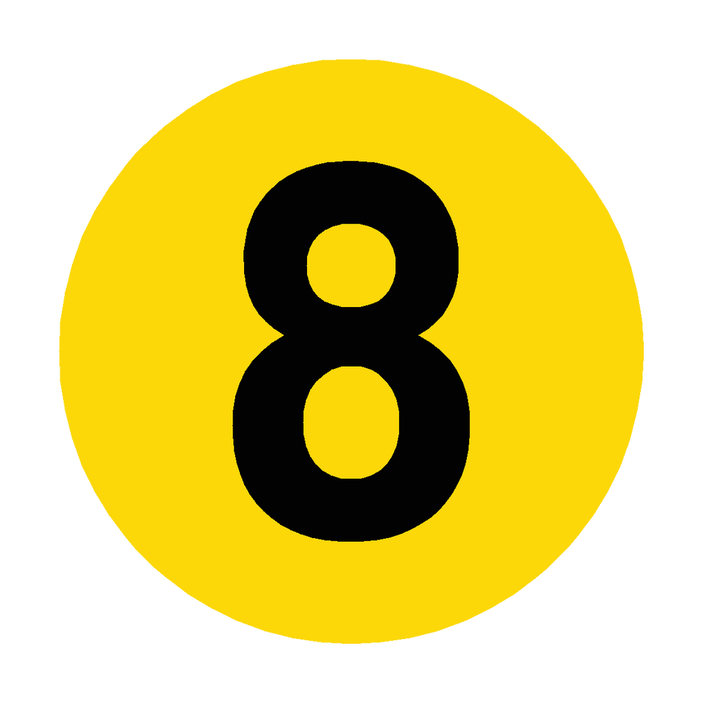 Number 8 Floor Marker | Safety-Label.co.uk