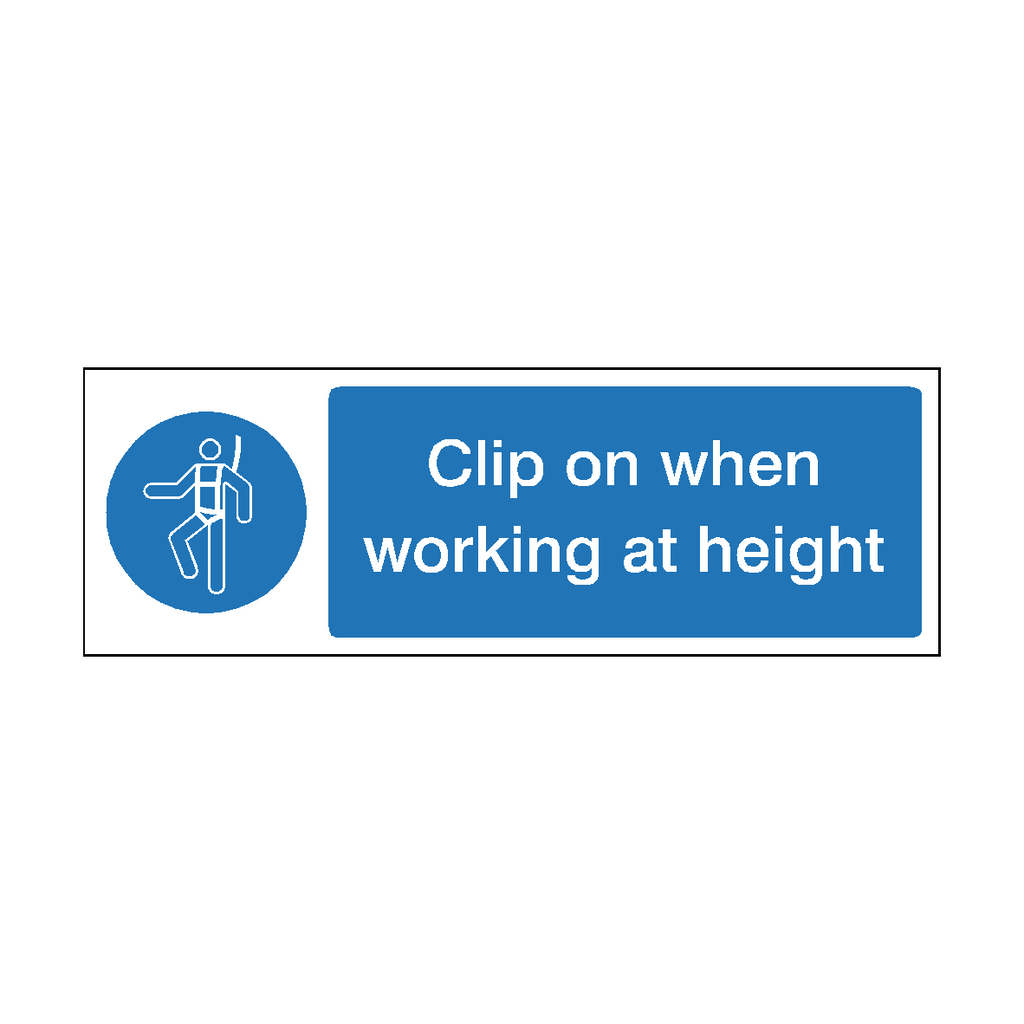 Clip On When Working Sign | Safety-Label.co.uk