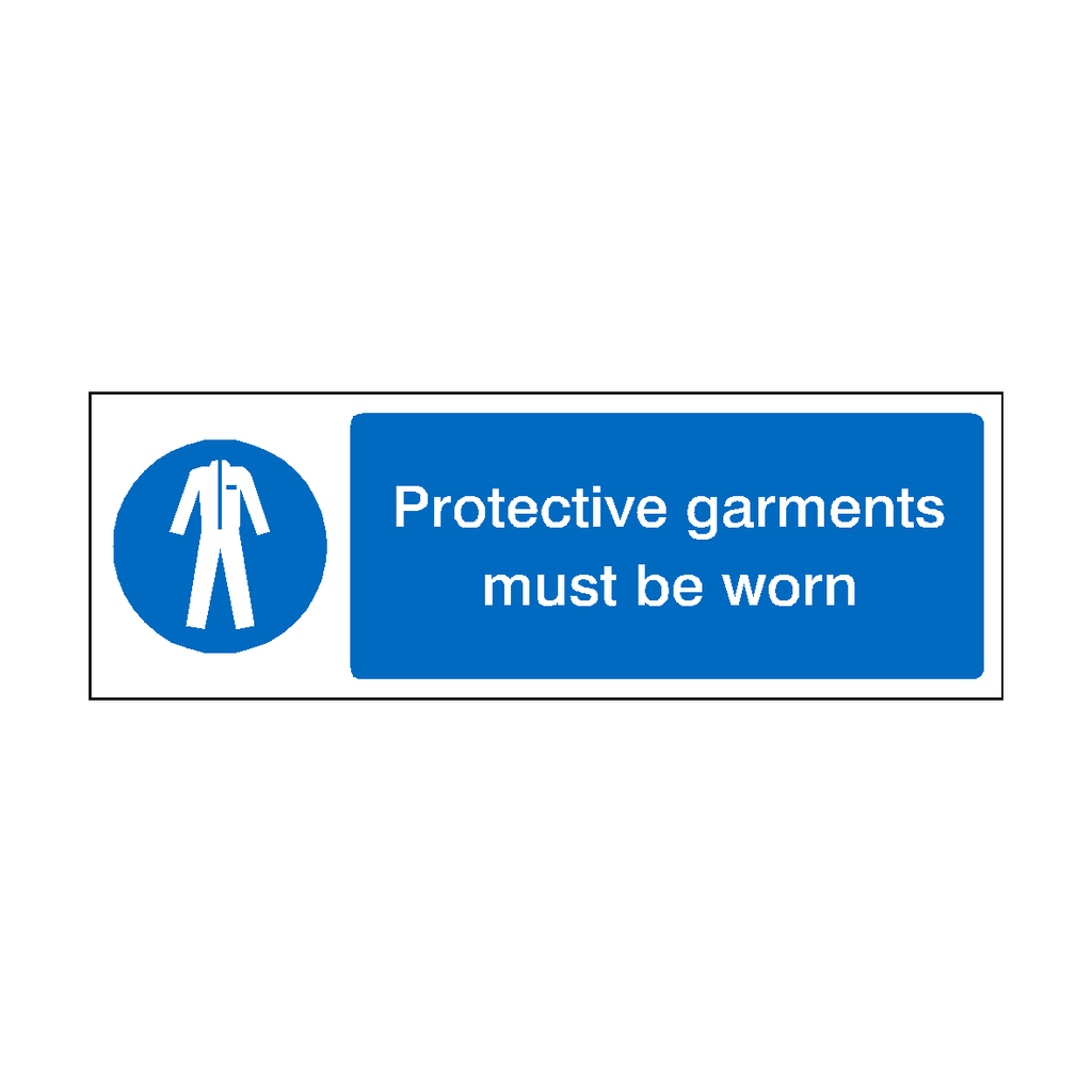 Protective Garments Must Be Worn Sign | Safety-Label.co.uk