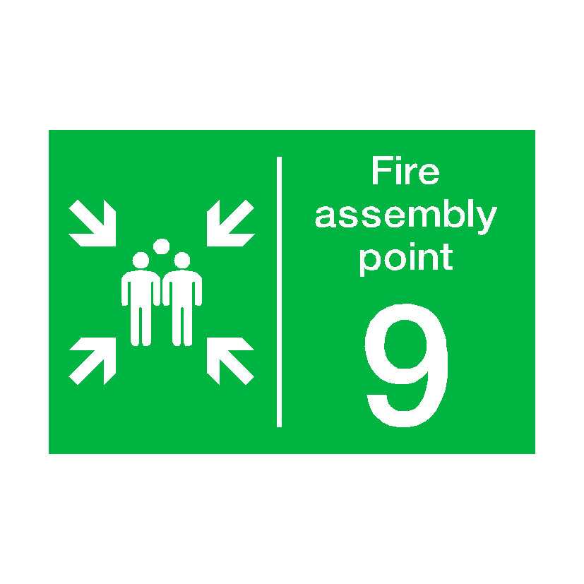 Fire Assembly Point Nine Sign