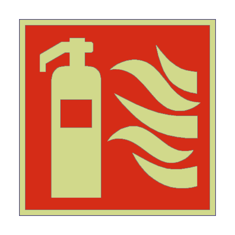 Fire Extinguisher Symbol Photoluminescent Sign | Safety-Label.co.uk