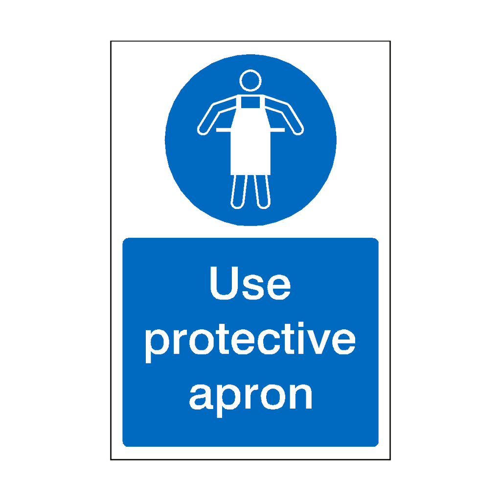 Use Protective Apron Sign | Safety-Label.co.uk