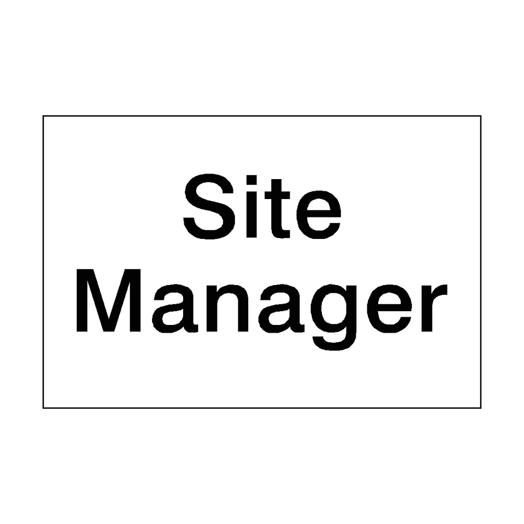 Site Manager Sign | Safety-Label.co.uk