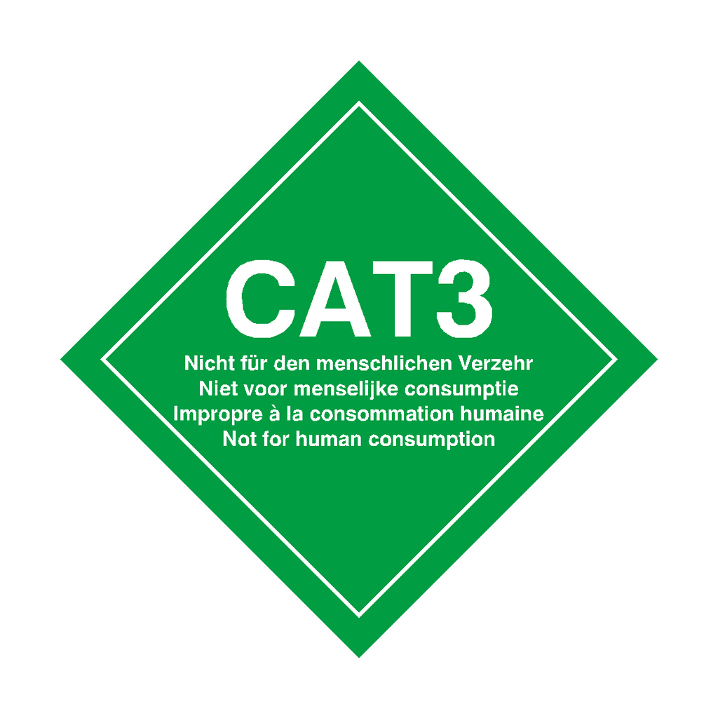 CAT3 Animal By-Product Vehicle Sticker - Pack of 12 | Safety-Label.co.uk