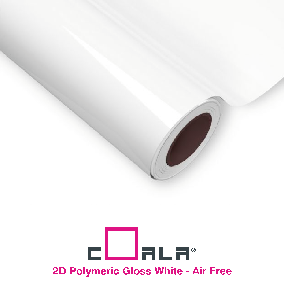 1370mm Coala 2D Air Free Gloss White Polymeric Block Out Vinyl