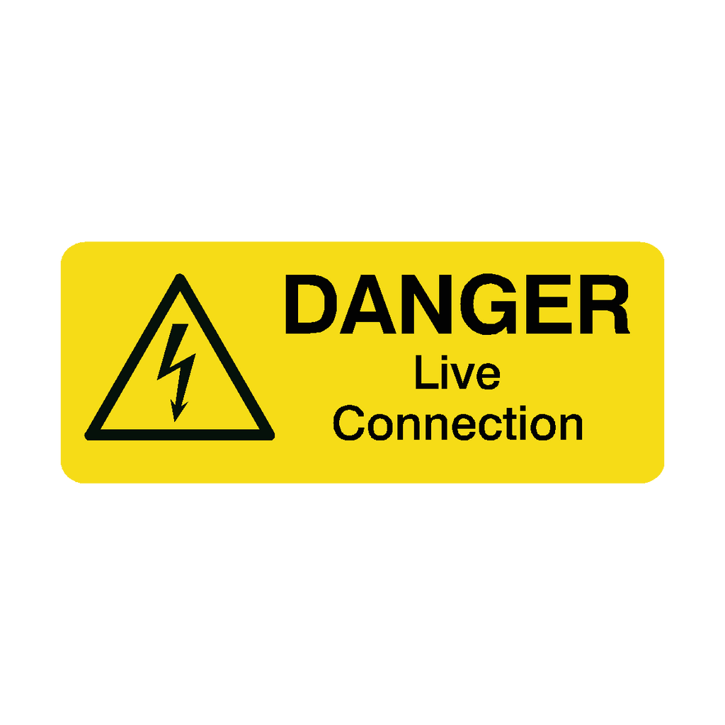 Live Connection Labels Mini | Safety-Label.co.uk