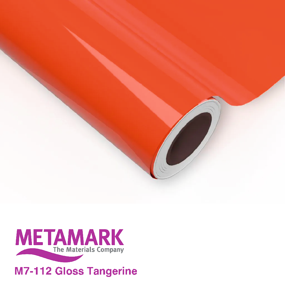 610mm Metamark M7-112 Tangerine Gloss Vinyl | Safety-Label.co.uk