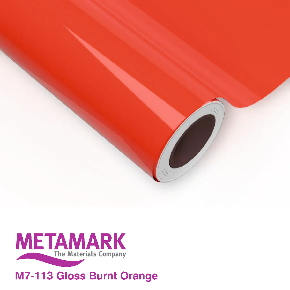 610mm Metamark M7-113 Burnt Orange Gloss Vinyl | Safety-Label.co.uk