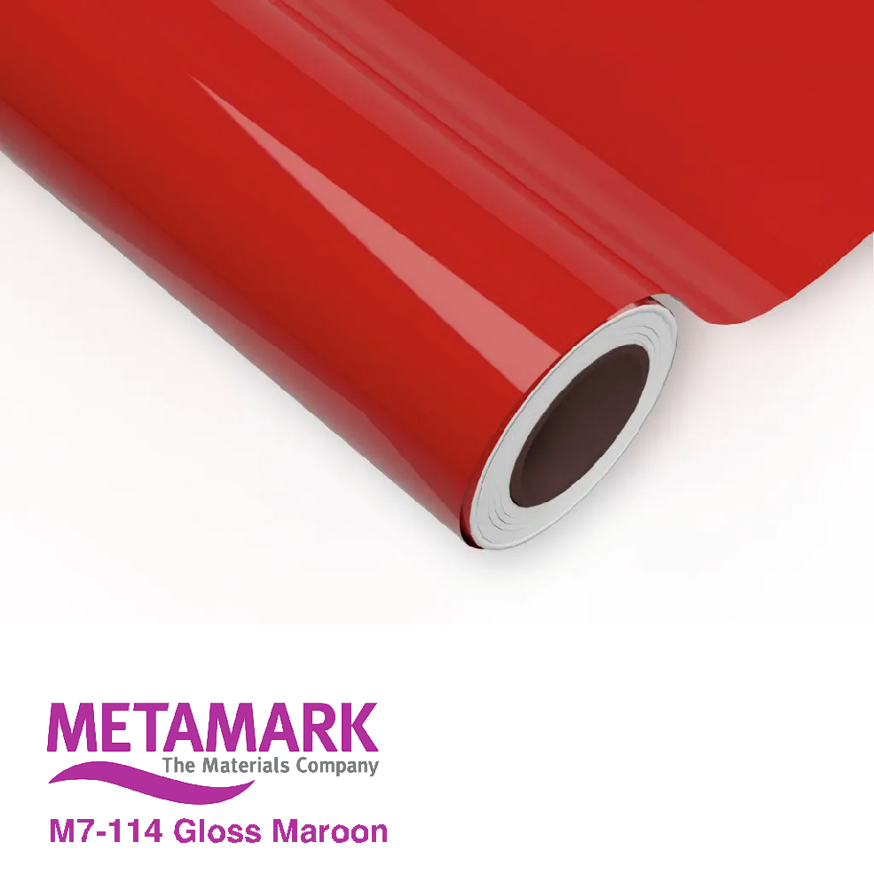 610mm Metamark M7-114 Maroon Gloss Vinyl | Safety-Label.co.uk