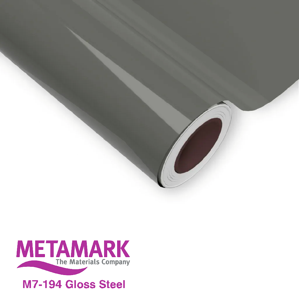 610mm Metamark M7-194 Steel Gloss Vinyl | Safety-Label.co.uk