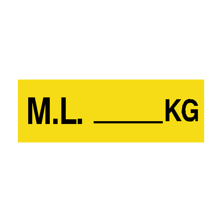 Maximum Load Sign Kg Yellow