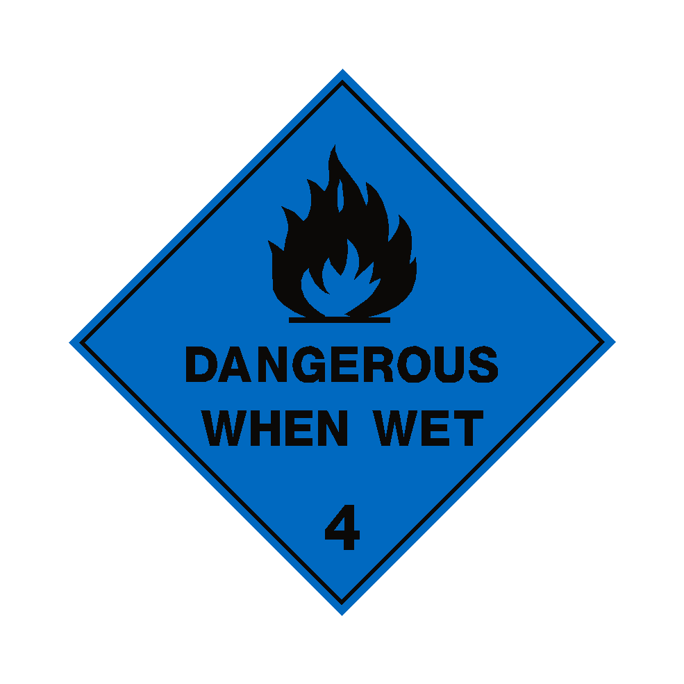 Dangerous When Wet 4 Sign | Safety-Label.co.uk