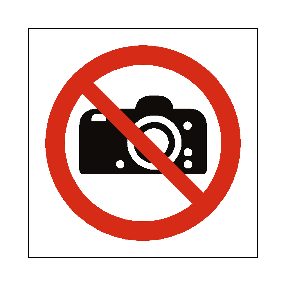 No Photography Symbol Sign 