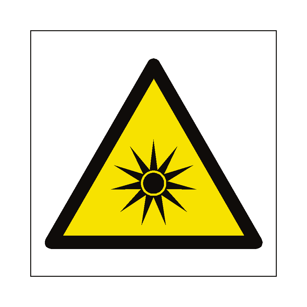 Optical Radiation Hazard Symbol Sticker - Pack of 10 | Safety-Label.co.uk