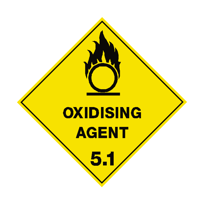 Oxidising Agent 5.1 Sign