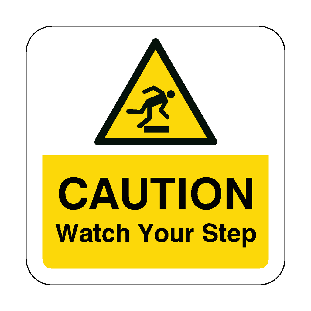 Watch Your Step Floor Graphics Sticker | Safety-Label.co.uk
