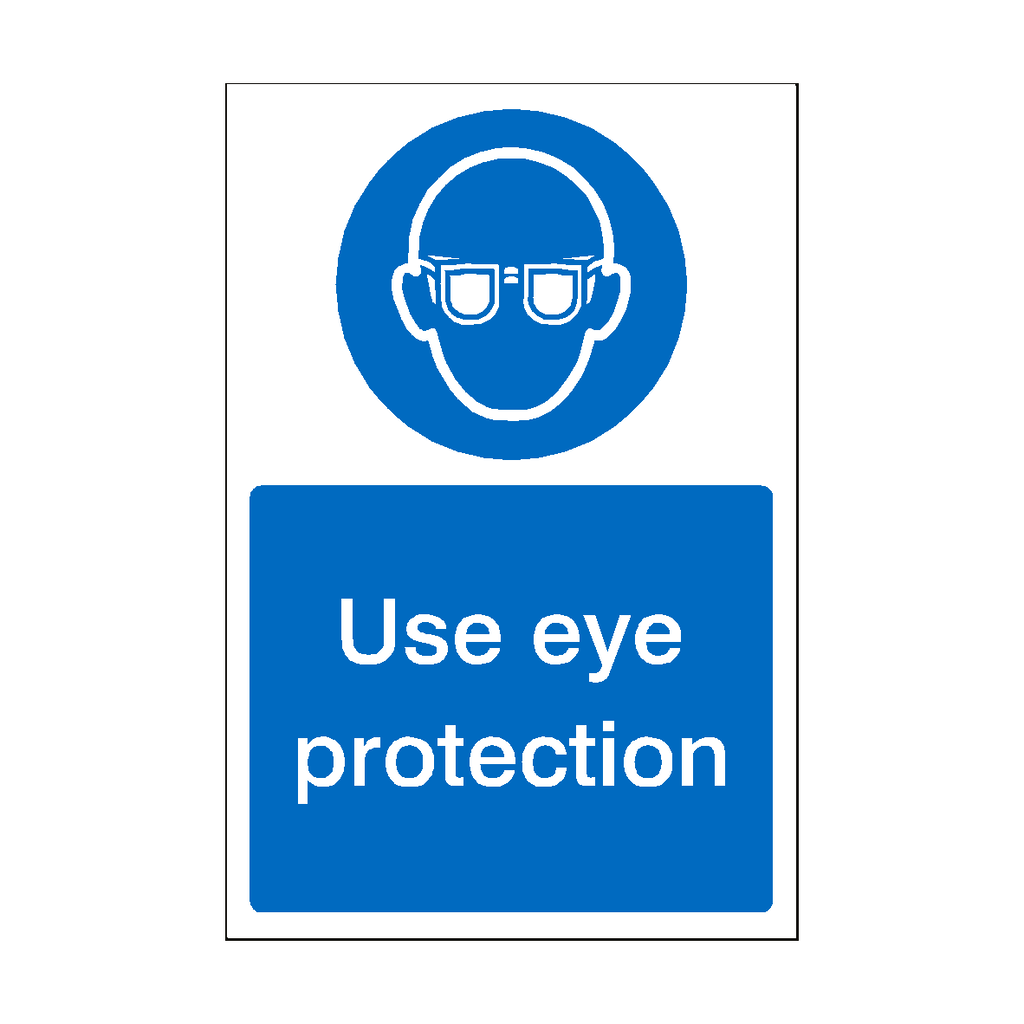 Use Eye Protection Sticker | Safety-Label.co.uk