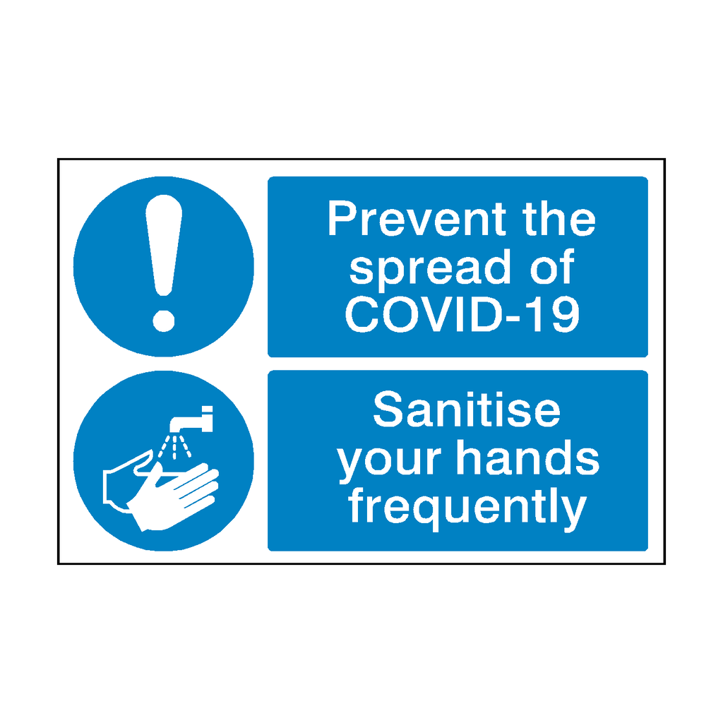 Prevent The Spread Of COVID-19 Sticker | Safety-Label.co.uk