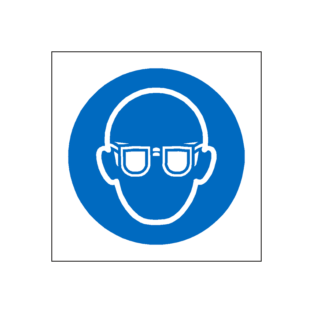 Wear Eye Protection Symbol Label | Safety-Label.co.uk