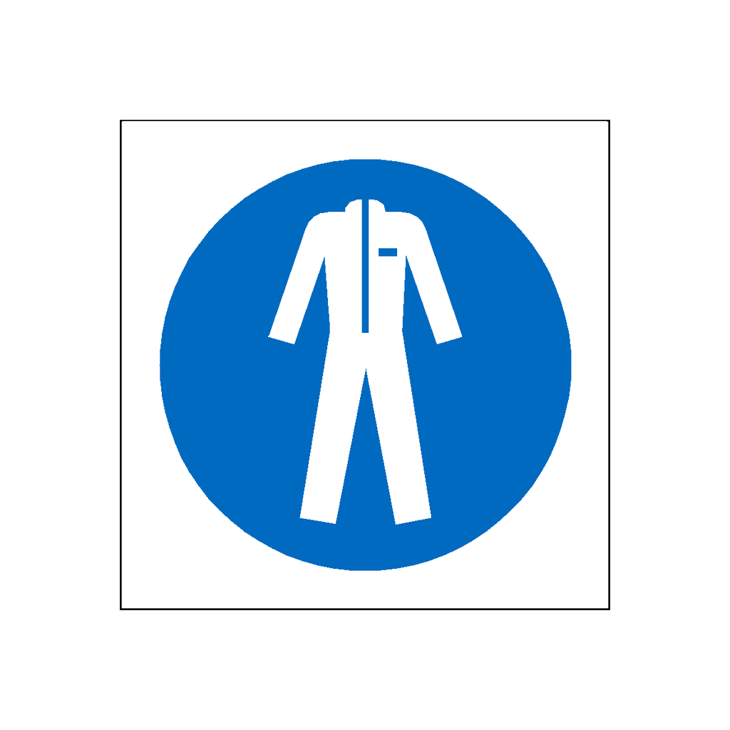 Wear Protective Clothing Symbol Label | Safety-Label.co.uk
