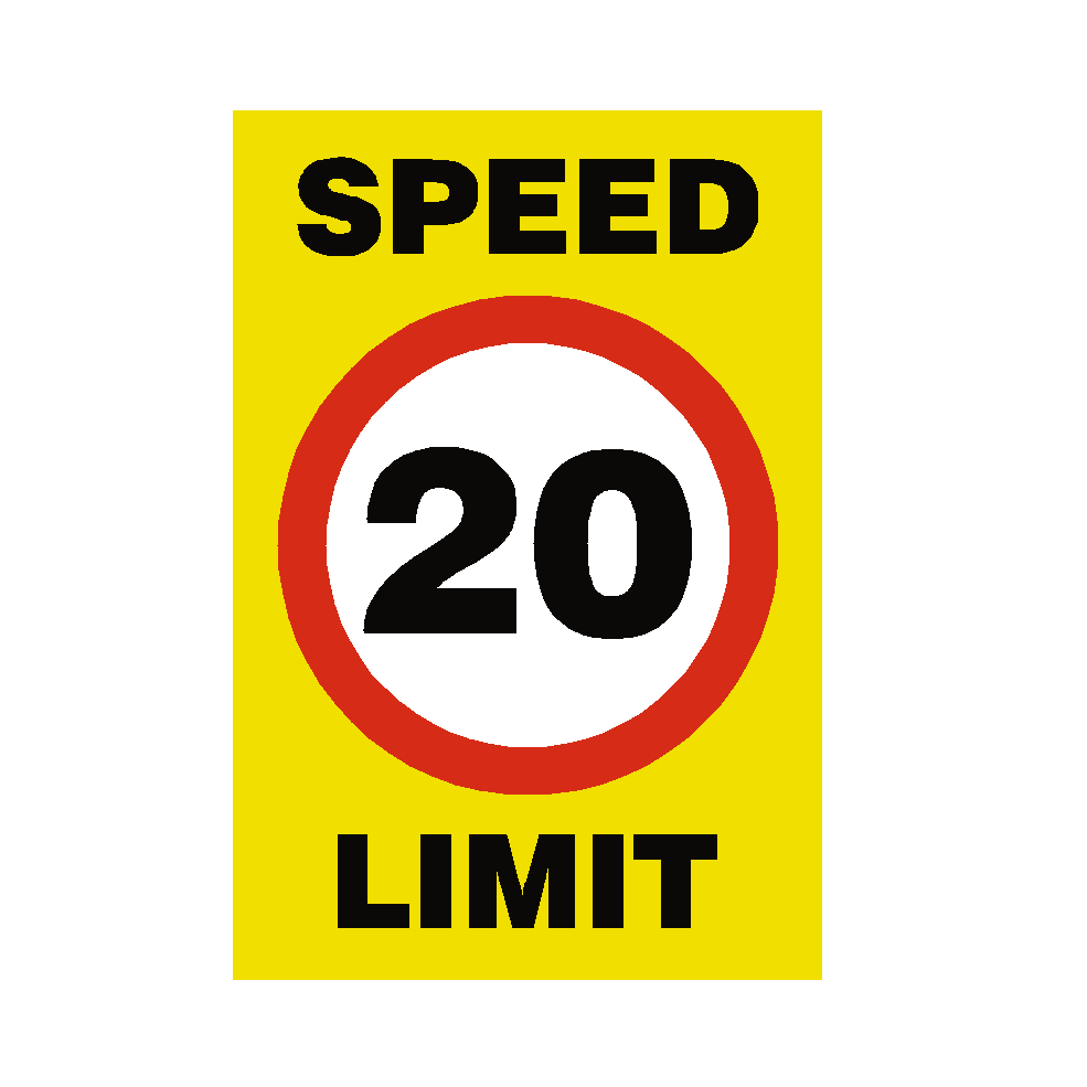 20 Mph Speed Limit Sign | Safety-Label.co.uk