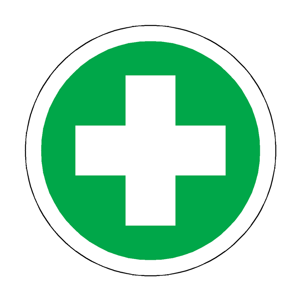 First Aid Floor Marker Sticker | Safety-Label.co.uk