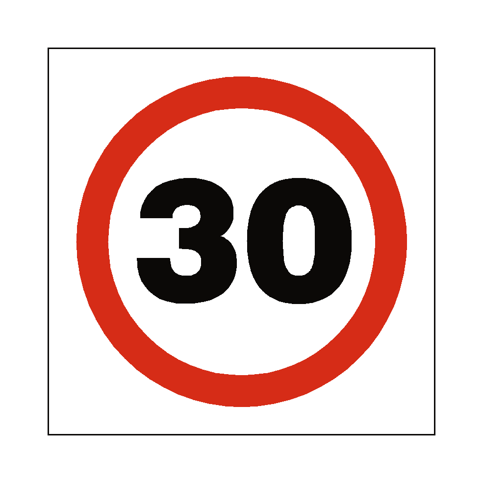 30 Mph Speed Sign | Safety-Label.co.uk